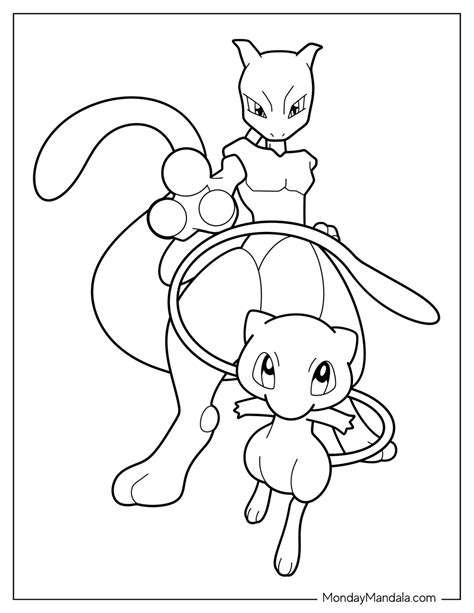 pics of mewtwo|mew and mewtwo coloring page.